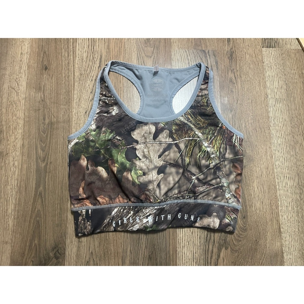 Girls with Guns Sports Bra, Women's Size Large, Camouflage, Rcaerback